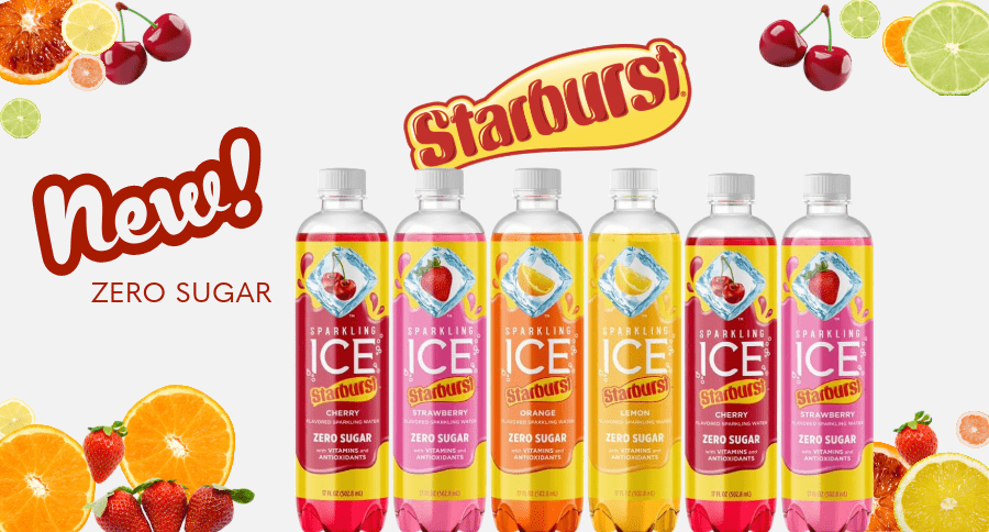 Sparkling Ice Starburst Bottle lineup